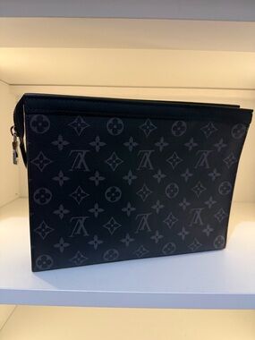 Louis Vuitton Monogram Eclipse Canvas Toiletry Pouch in Black